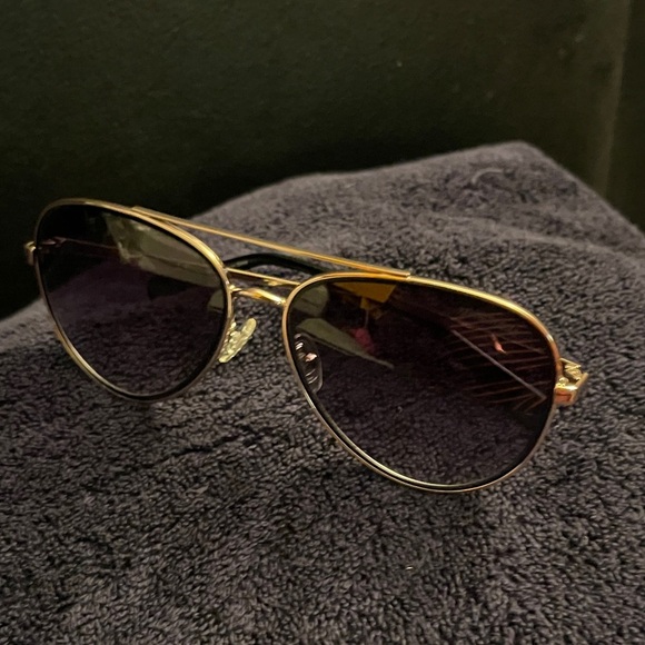Kenneth Cole Unisex Gold Metal Aviator Sunglasses KC00023 32B NEW